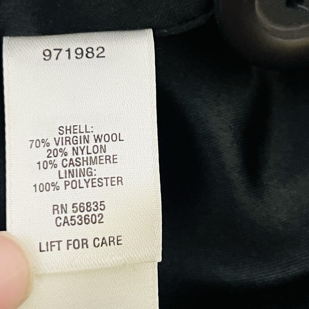 Cabelas Women’s Blue Gray BlackPlaid Pea Coat Jacket Size Large Cozy Winter Core - Picture 7 of 10